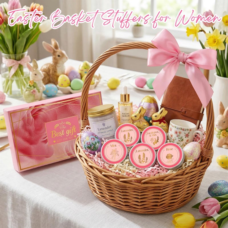 Sanyi Easter Basket Stuffers for Adults Teens, 8 Pcs Shower Steamers Aromatherapy Birthday Gift for Women, Mom Gifts for Mothers Day Natural Essential Oil Self Care Relaxation,Pink - Image 2