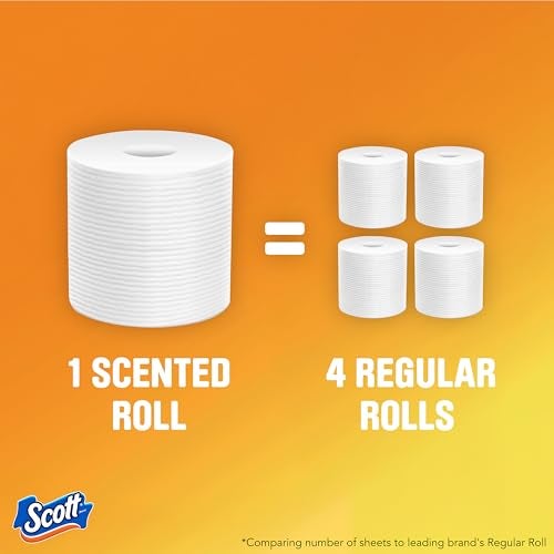 Scott ComfortPlus Toilet Paper with Soft Lavender Scented Tube 12 Mega Rolls 310 Sheets per Roll SepticSafe 1Ply Toilet Tissue - Image 3