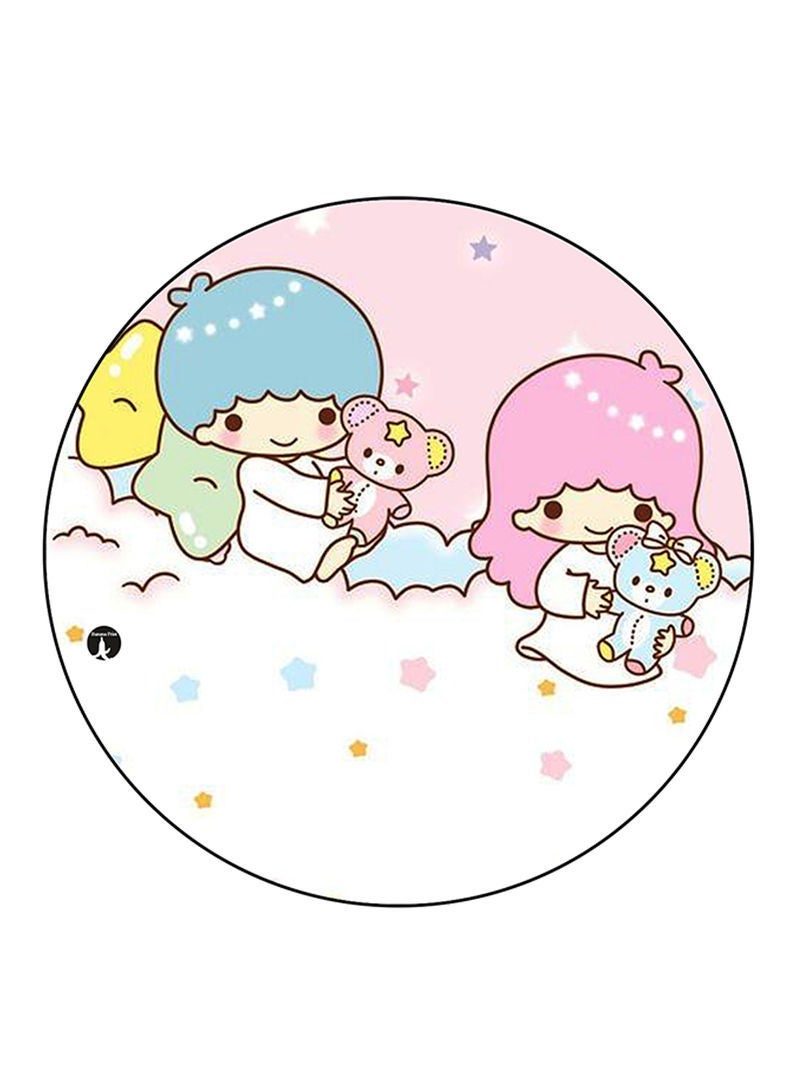 Boy And A Girl Printed Mouse Pad  Multicolour