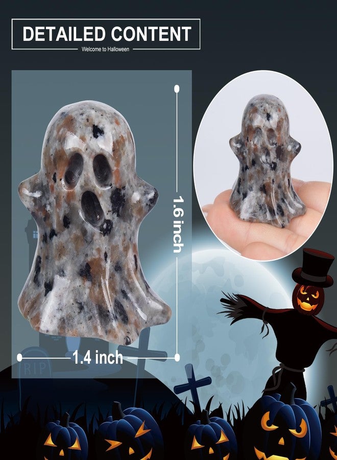 Ytbeoxk Crystal Ghost Statue Natural Gemstone Sculpture (Flame Stone) - Image 2