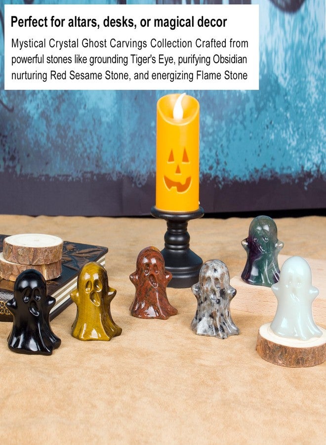 Ytbeoxk Crystal Ghost Statue Natural Gemstone Sculpture (Flame Stone) - Image 5