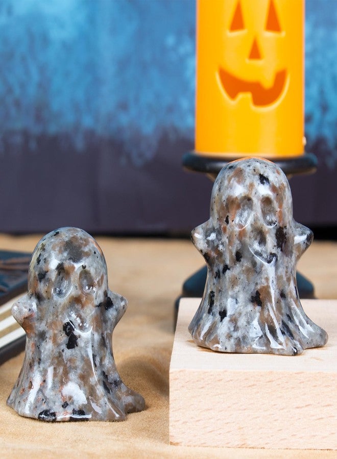 Ytbeoxk Crystal Ghost Statue Natural Gemstone Sculpture (Flame Stone) - Image 3