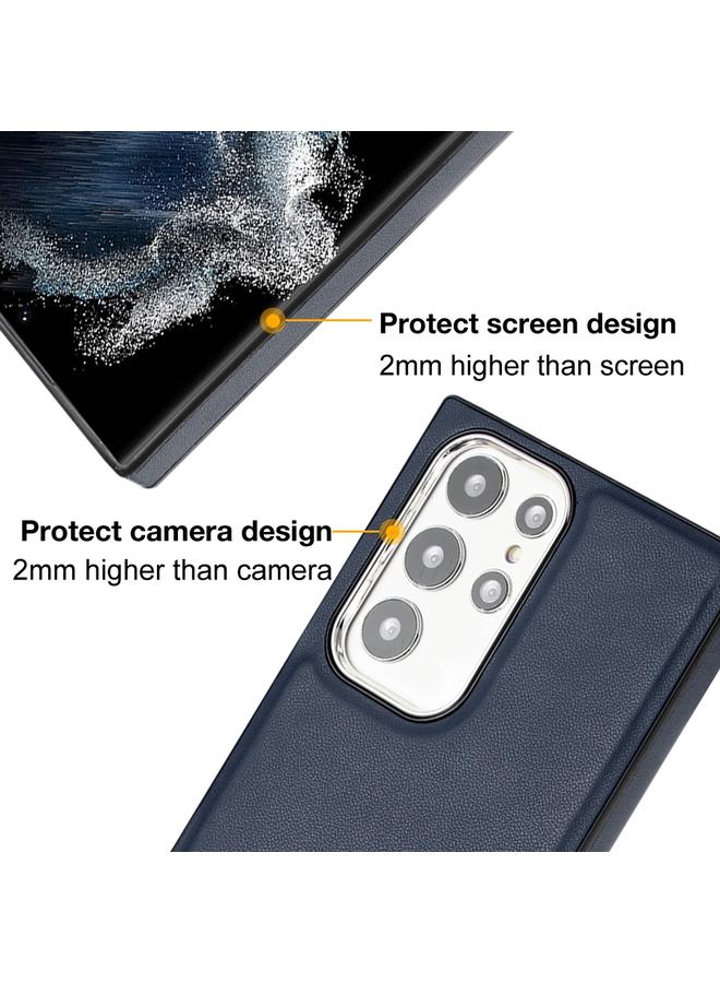 S-TOP Case For Samsung Galaxy S22 Ultra 5G Leather Texture Full Coverage Phone Case - Image 4