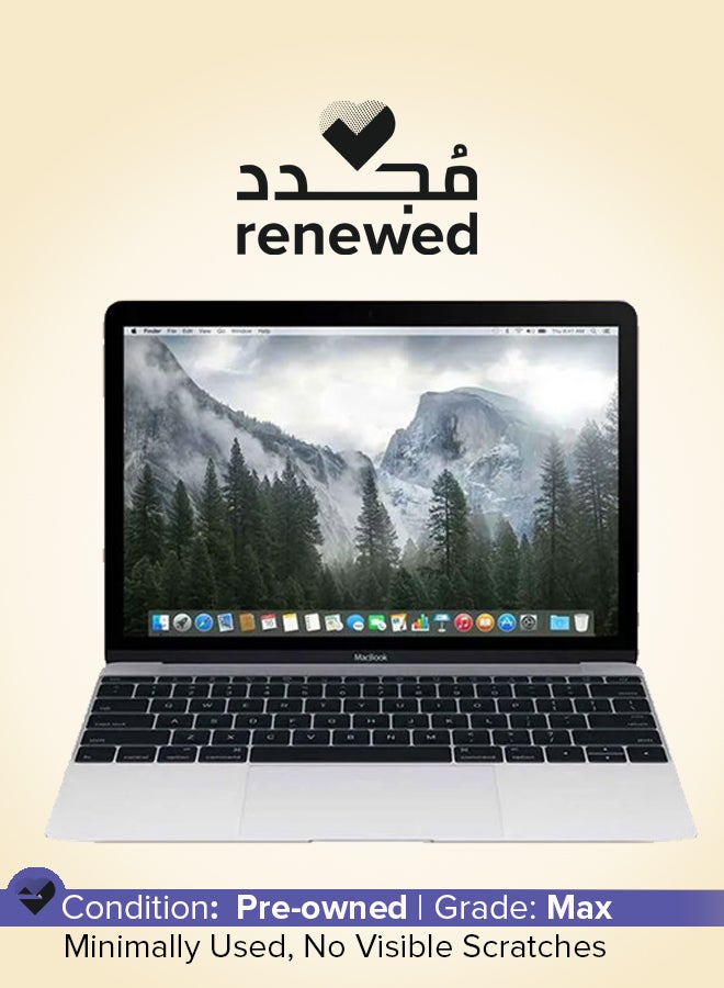 ابل  مجدد - لابتوب ماك بوك A1534 (2015) بشاشة 12 بوصة، مع معالج إنتل كور M/الجيل السادس/ذاكرة RAM 8GB/قرص صلب HDD سعة 500GB/نظام ماك أو إس مع لوحة مفاتيح إنجليزية - Image 1