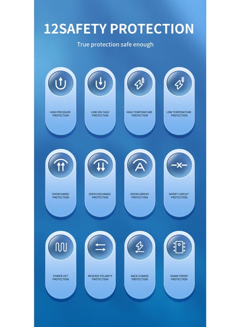 Classic 【60W Wireless Charger & QC3.0 Fast Charging】The 60W wireless charging function and large 8000mAh battery provide ample power to quickly charge your smartphones. The QC3.0 fast charging port charges compatible devices for up to 12 hours. - Image 2