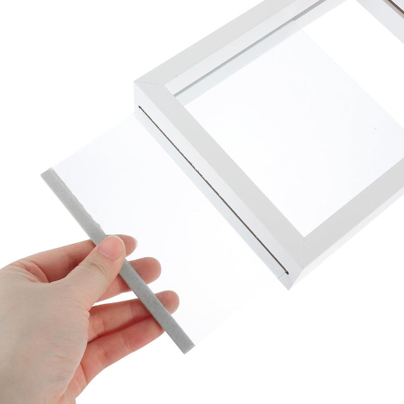 Zerodeko Creative Double-sided Glass Picture Frame 7 Inch White Wooden Display Frame for Specimen and Pressed Flowers Artwork, Decorative Tabletop Photo Stand for Home Décor - Image 4