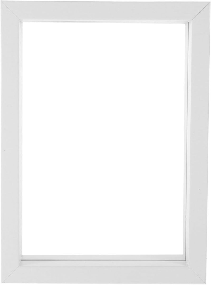 Zerodeko Creative Double-sided Glass Picture Frame 7 Inch White Wooden Display Frame for Specimen and Pressed Flowers Artwork, Decorative Tabletop Photo Stand for Home Décor - Image 1