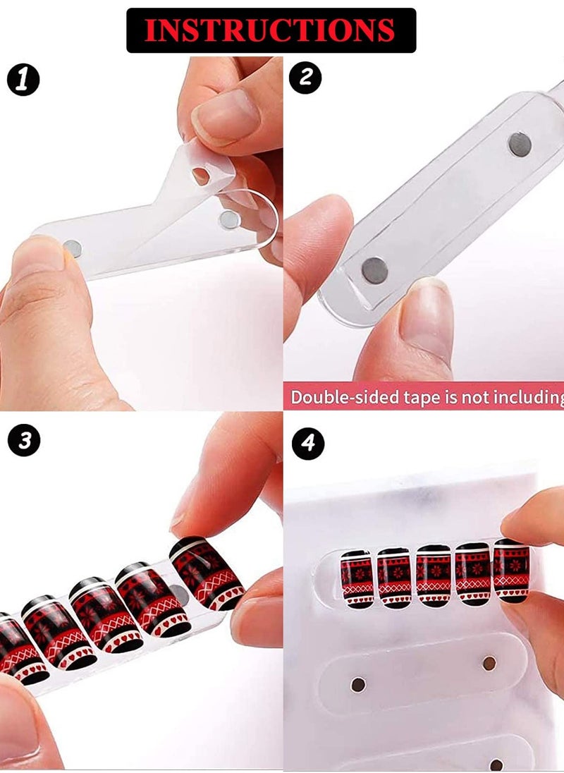 SYOSI - SYOSI Large Size Nail Art Showing Holder, Nail Polish Color Display Book Nail Art Swatches, Magnetic Marble Nail Art Detachable Color Card Display Board Acrylic False Tip Display Stand Rack - Image 1