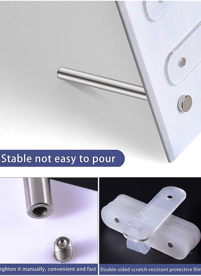 SYOSI - SYOSI Large Size Nail Art Showing Holder, Nail Polish Color Display Book Nail Art Swatches, Magnetic Marble Nail Art Detachable Color Card Display Board Acrylic False Tip Display Stand Rack - Image 1