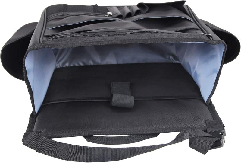 Luxja Car Seat Storage Organiser with Laptop & Tablet Storage - Black - Image 5