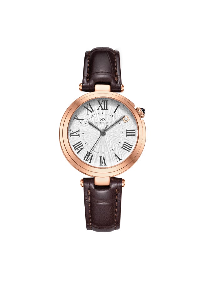 KENNETH SCOTT Women's Polyurethane Analog Watch K24510-RLDW - 32 mm  - Image 1