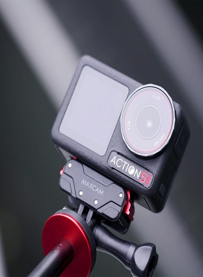 MAXCAM Compatible Magnetic Quick Release Adapter Base (with 1/4" Screw Hole) for DJI Osmo Action 5 Pro /4/3 - Image 4