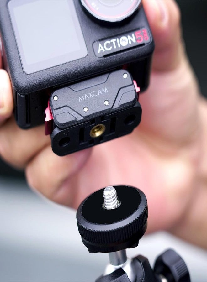 MAXCAM Compatible Magnetic Quick Release Adapter Base (with 1/4" Screw Hole) for DJI Osmo Action 5 Pro /4/3 - Image 5