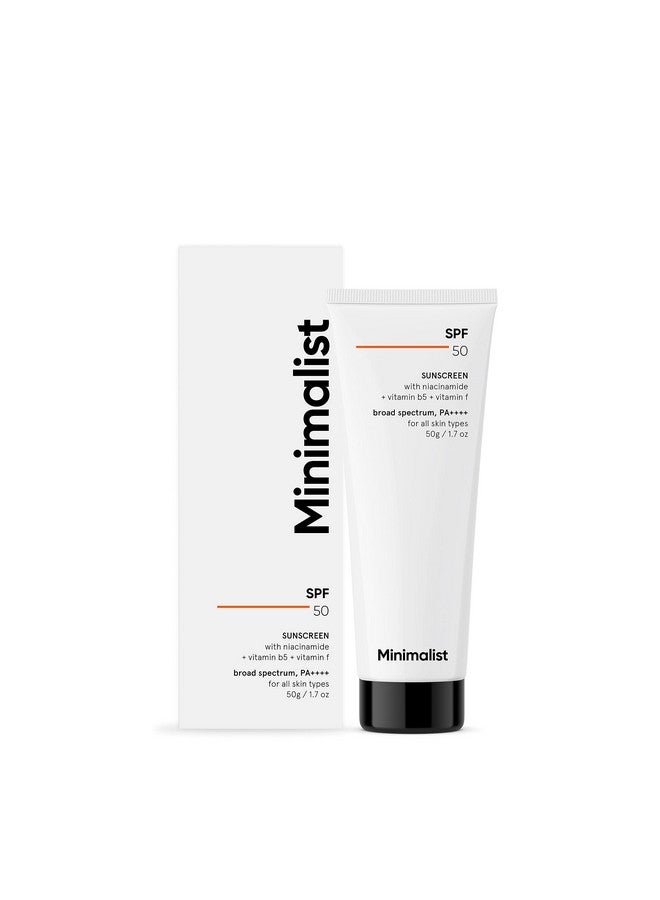 منيماليست واقي من الشمس بمعامل حماية 50 خفيف الوزن مع فيتامينات متعددة؛ لا يوجد طاقم أبيض. واسع الطيف باسكال ++++؛ للنساء والرجال. 50 غ - Image 1
