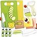 Acessorz 18 Pieces Montessori Kitchen Tools Cookware Baking Toy for Toddlers Kids Toddler Safe Knife Set for Real Cooking w Cutting Boards Crinkle Cutter Peeler Serrated Edges and Wooden Safe Knives - Image 4