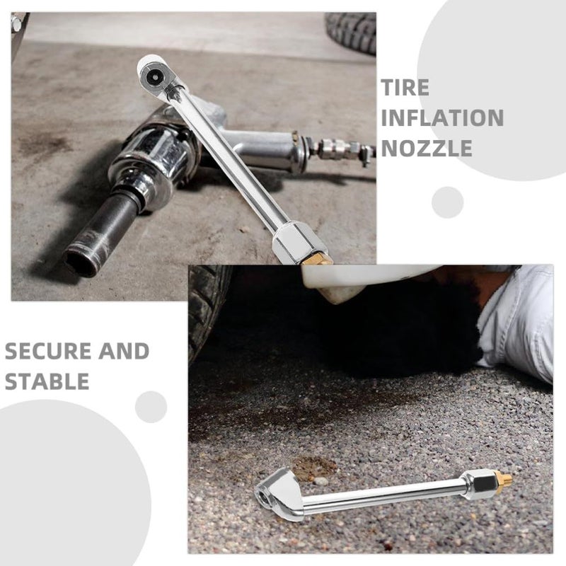 2Pcs Tire Inflation Nozzle Quick Connect Air Chuck Tire Valve Connector Car Motorcycle Air Compressor Accessory Efficient Inflation Tool - Image 4