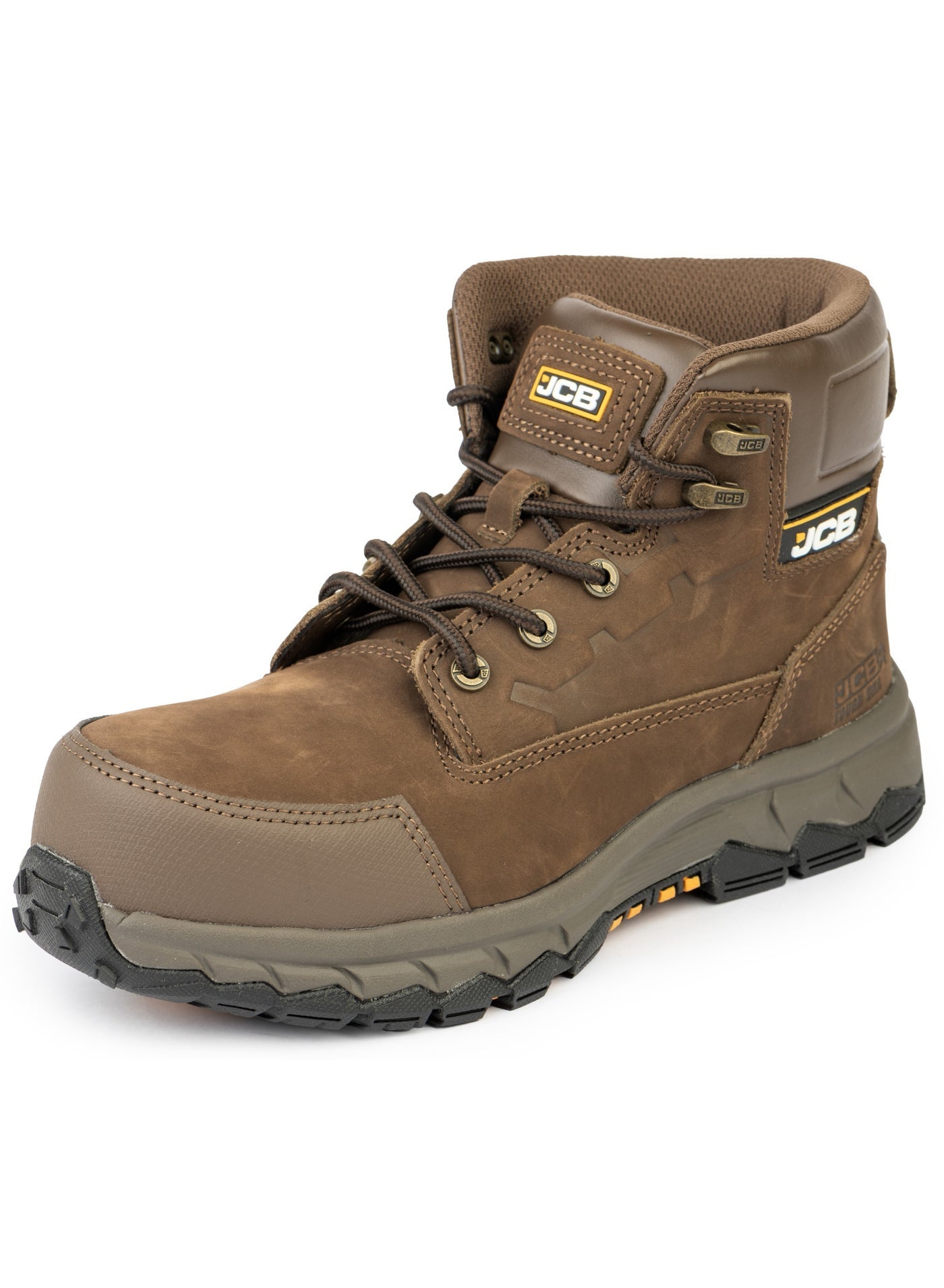 Classic Hybrid 6" Safety Shoes for Men JCB-004A | Composite Toe – Nubuck Leather, Oil, Heat, Slip & Puncture Resistant, ASTM F2413-18 Certified, EH – Mid Brown