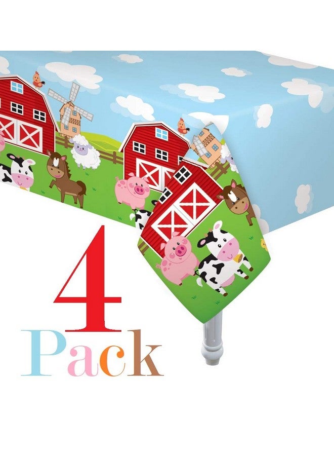 أوجامي 4 عبوات من غطاء طاولة بلاستيكي مستطيل مقاس 54 × 108 بوصة، مفرش طاولة لحفلات الزفاف وحفلات أعياد الميلاد وحفلات الزفاف وحفلات استقبال المولود الجديد - Image 3