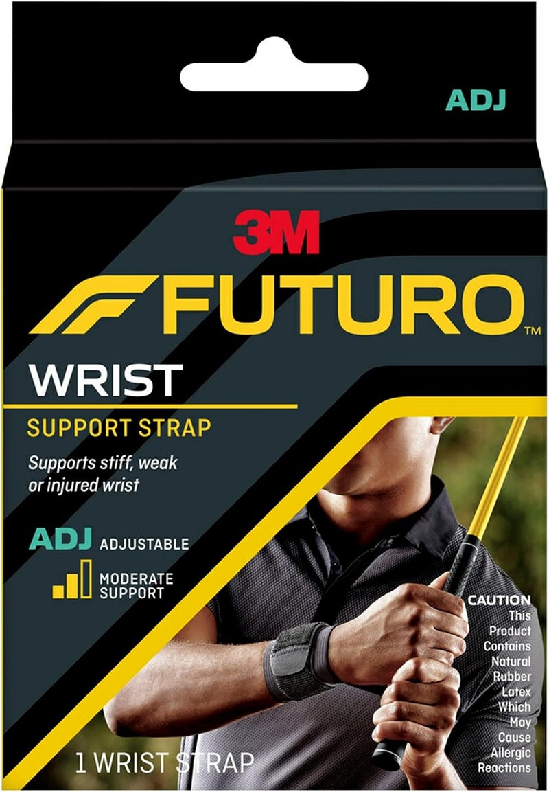 FUTURO Sport Wrap Around Wrist Support Adjustable size, 1 unit/pack | Black color | 46378ENR | Supports stiff| Weak or injured wrist | Moderate support | Wrist support - Image 1