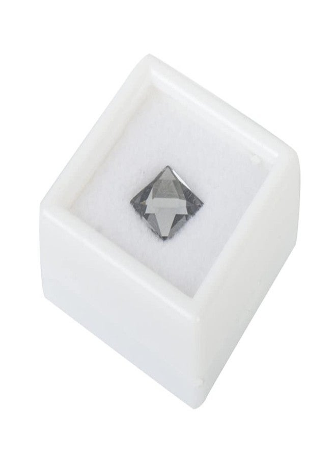 Teensery 10 Pcs Gemstone Display Box Small Plastic Loose Diamond Gemstone Box Case Jewelry Storage Container Organizer with Clear Top Lids (White) - Image 1