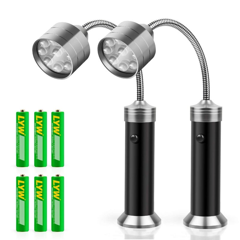 KOSIN Barbecue Grill Light Magnetic Base Super-Bright LED BBQ Lights-360 Degree Flexible Gooseneck, Gifts for Men Dad Boyfriend, Traeger Pit Boss Smoker Grill Accessories, Batteries Included-Pack of 2 - Image 1