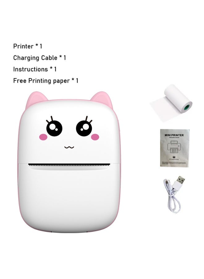 DubaiGallery Portable Mini Cat Printer – Wireless Inkless Thermal Printer for Students, Kids and Office Users. Print Stickers, Notes, Photos, Labels and Reminders Quickly. Adorable Cartoon Design, Rechargeable Battery and Compact Travel-Friendly Size for Daily Use. - Image 3