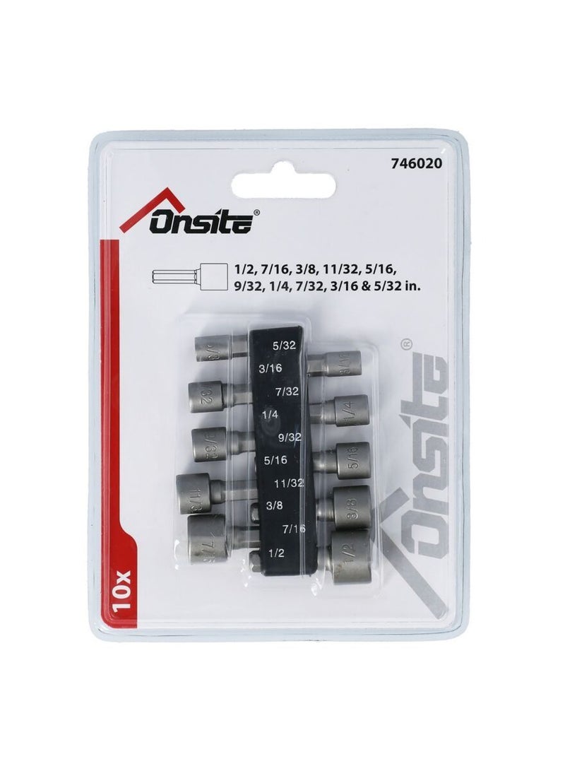 10-Piece Nut Driver Set Grey