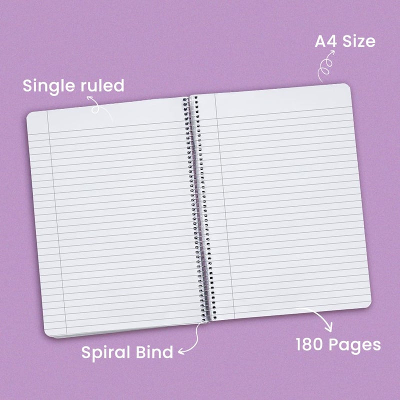 classmate Pulse Long Book - 180 Pages | Single Line | 29.7cm x 21.0cm | Wiro Binding | Pack of 3 Notebooks | Ruled Long Size Notebook for Students - Image 2