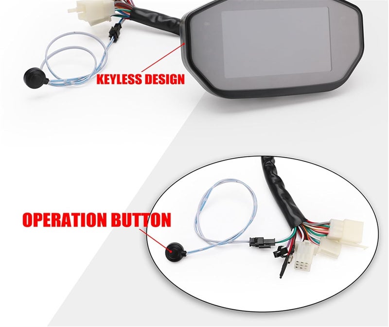 DEMULAX Universal Motorcycle LCD TFT Digital Speedometer - Image 4