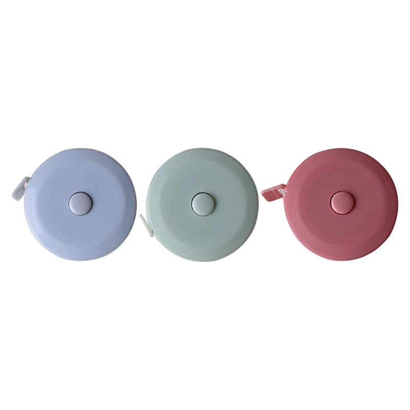 3Pcs 2M Retractable Soft Tape Measure For Body Sewing And Clothing Measurement - Image 2