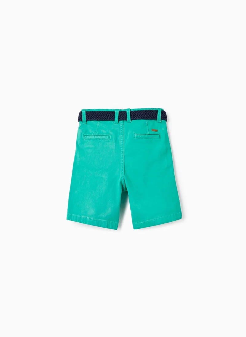 زيبي Chino Twill Shorts With Belt for Boys