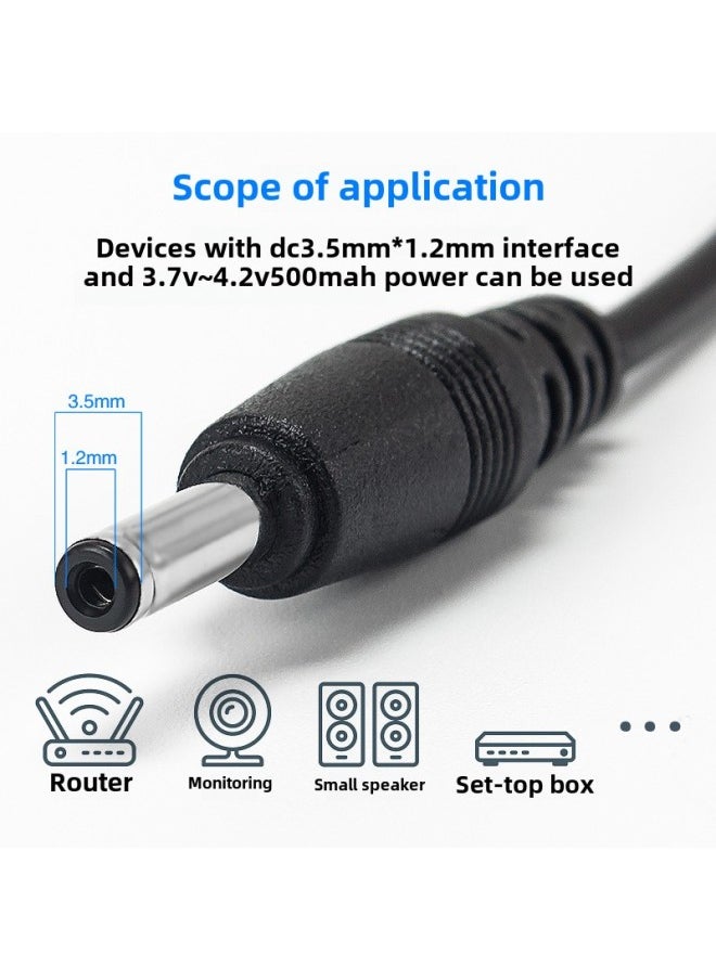 18650 Lithium Battery Charger Strong Light Flashlight Direct Charge 3.7V 4.2V Smart Universal Headlight Charger-Color:Charger 4.2V DC3.5mm