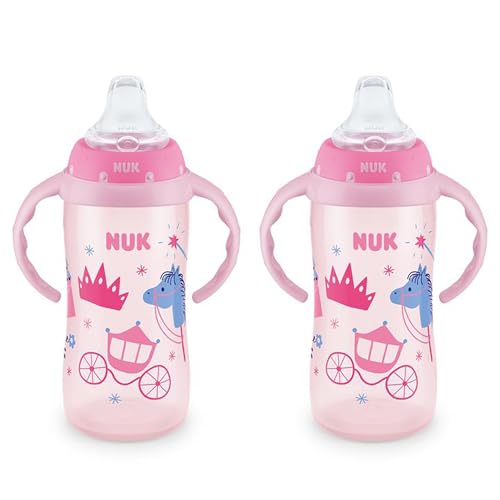 NUK Learner Cup, 10 oz, 8+ Months, 2 Count – BPA Free, Spill Proof Sippy Cup - Image 1