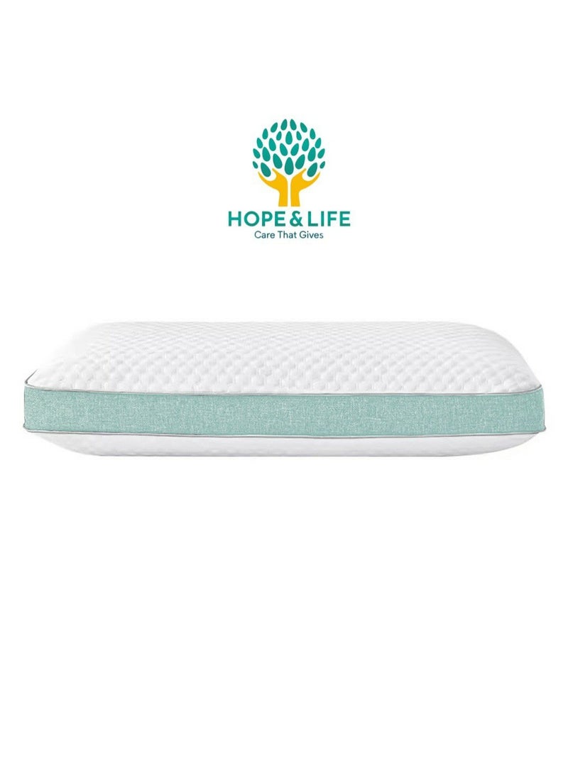 Hope And Life - Memory foam medical pillow for treating neck and shoulder pain, anti-microbial and anti-allergic - 60*40*13 cm - Image 1