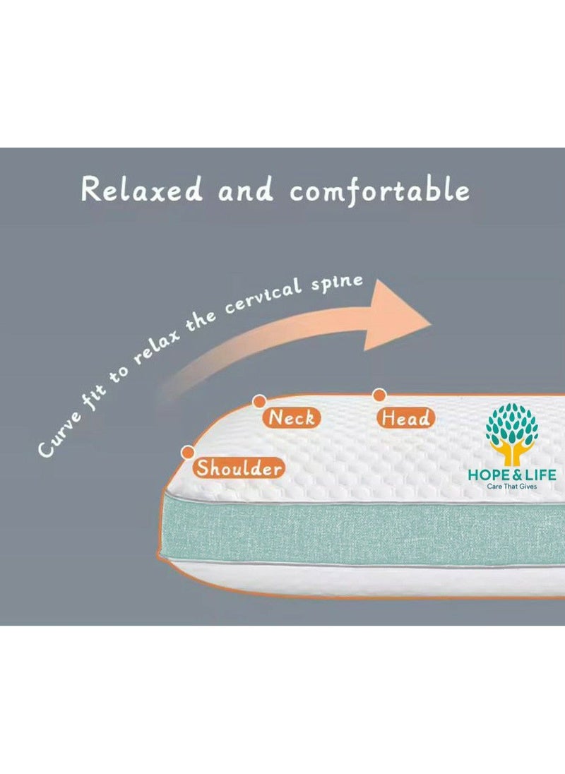 Hope And Life - Memory foam medical pillow for treating neck and shoulder pain, anti-microbial and anti-allergic - 60*40*13 cm - Image 1