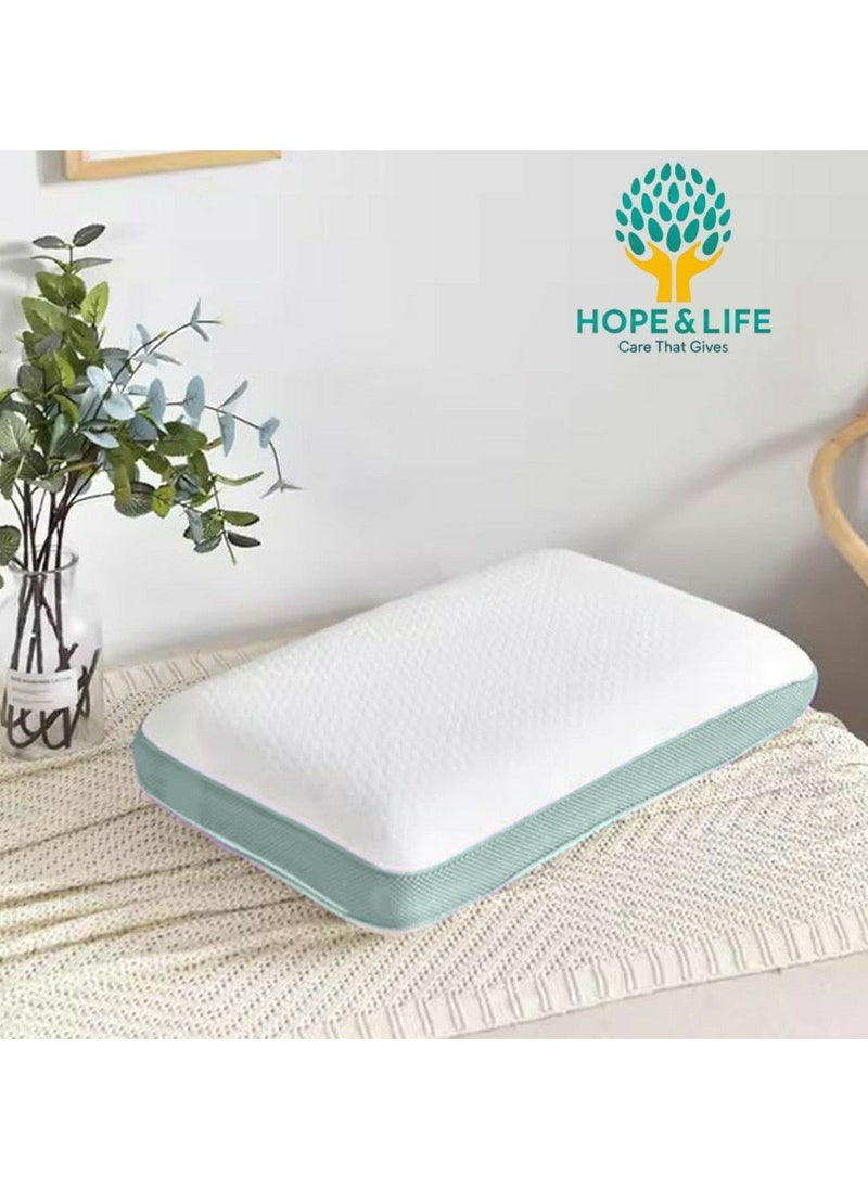 Hope And Life - Memory foam medical pillow for treating neck and shoulder pain, anti-microbial and anti-allergic - 60*40*13 cm - Image 1