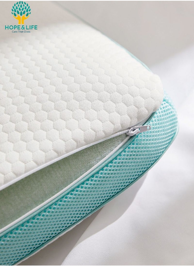 Hope And Life - Memory foam medical pillow for treating neck and shoulder pain, anti-microbial and anti-allergic - 60*40*13 cm - Image 1