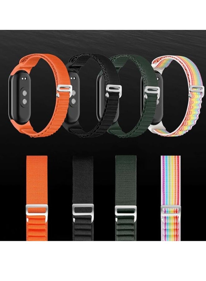Nylon Strap for Xiaomi Mi Band 9/Mi Band 8/Smart Band 8/Smart Band 9, Nylon Titanium G Hook Band, Upgraded Nylon Watch Band, Adjustable Replacement Strap for Xiaomi Band 8 | 9 - Image 3