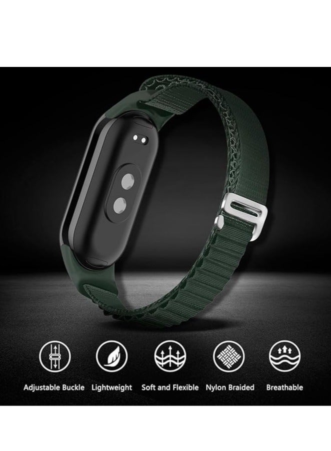 Nylon Strap for Xiaomi Mi Band 9/Mi Band 8/Smart Band 8/Smart Band 9, Nylon Titanium G Hook Band, Upgraded Nylon Watch Band, Adjustable Replacement Strap for Xiaomi Band 8 | 9 - Image 2