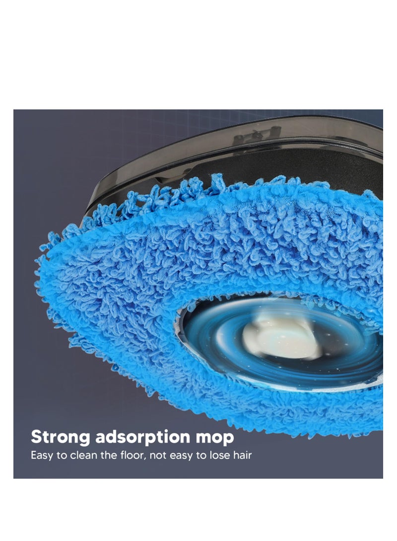 Wet Scrubbing Mopping Robot, Robot Vacuum Cleaner, Automatic Floor Mopping Robot, Mopping Robot, with Water Tank Vacuum and Mop, Suitable for a Variety of Floors, Wood Panels, Tiles (Silver) - Image 2