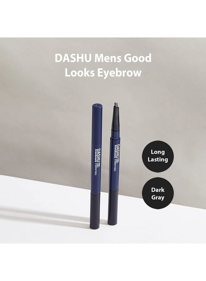 Dashu Good Looks Dark Gray Eyebrow Pencil w/Dual-Sided Screw Brush & 0.16 Inches Square Tip for Easy Drawing | Sweat-Proof & Long-Lasting Korean Eyebrow Pencil Brow Definer Fills Eyebrow Makeup - Image 2