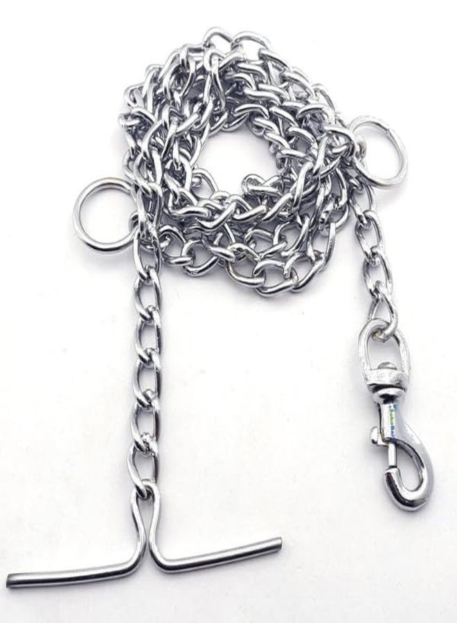 BohoBark Heavy Duty Dog Chain for Small Breed Dog Chain Silver Chain with Heavy Hook (Size - S, Length 63 Inch, Chain No. 10 - Image 1