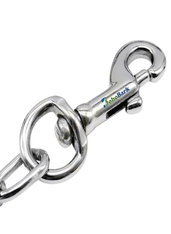 BohoBark Heavy Duty Dog Chain for Small Breed Dog Chain Silver Chain with Heavy Hook (Size - S, Length 63 Inch, Chain No. 10 - Image 2