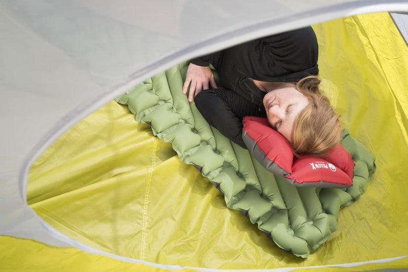 KLYMIT Static V Lightweight Inflatable Sleeping Pad | Comfortable, Lightweight, Easy to Inflate Portable Air Bed Mattress for Camping, Backpacking and Hiking â€” Green - Image 3