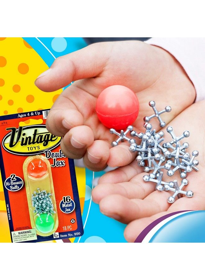 JaRu Vintage Metal Jacks Game Set Retro Toys (1 Pack) Mini Jax Game With Two Bouncy Ball; Classic Family Games ; Jacks Games For Kids And Adults ; Great Party Favors Or Pinata Filler Toy In Bulk 9501B - Image 3