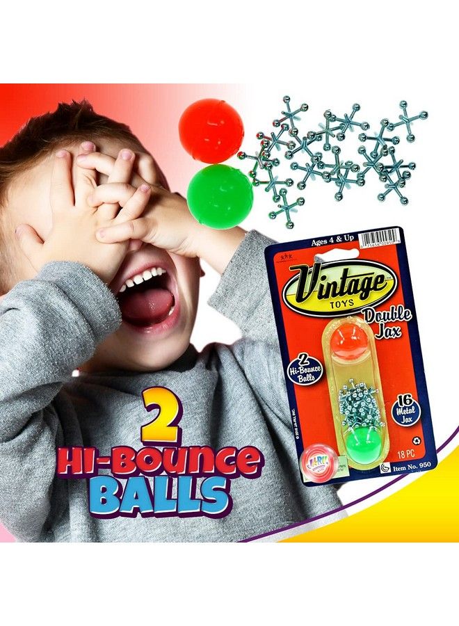 JaRu Vintage Metal Jacks Game Set Retro Toys (1 Pack) Mini Jax Game With Two Bouncy Ball; Classic Family Games ; Jacks Games For Kids And Adults ; Great Party Favors Or Pinata Filler Toy In Bulk 9501B - Image 5