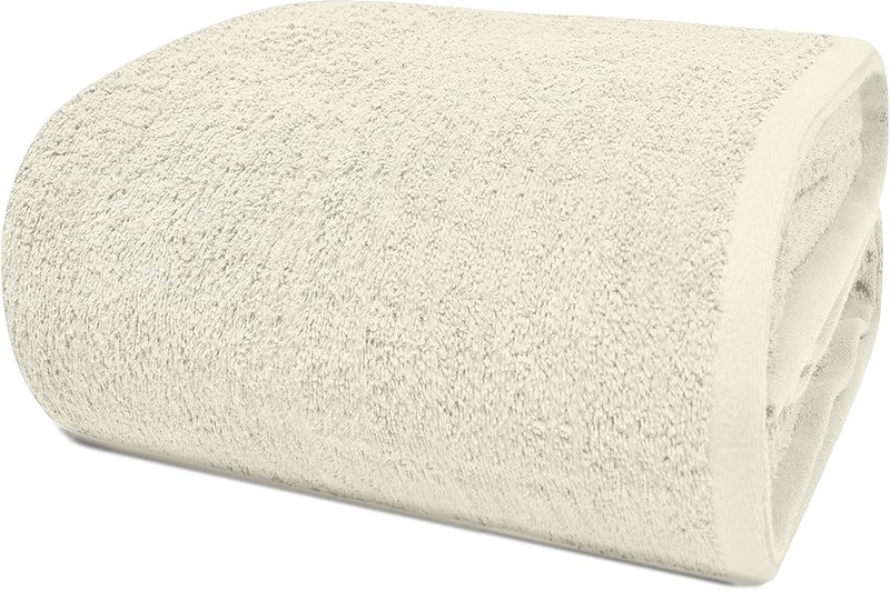 Riverside Pack of 1 Jumbo Bath Sheet 40 x 80 Inches - Extra Large Bath Towel, Super Soft & Highly Absorbent, 100% Cotton Quick Dry, Perfect to Wrap Yourself in - Cannoli Cream - Image 1