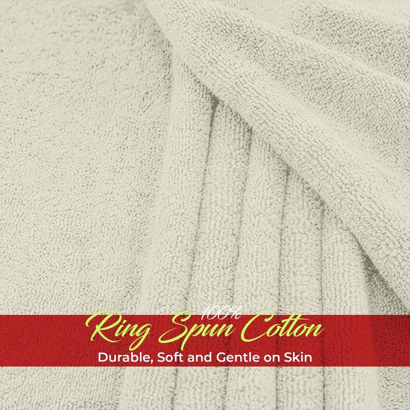 Riverside Pack of 1 Jumbo Bath Sheet 40 x 80 Inches - Extra Large Bath Towel, Super Soft & Highly Absorbent, 100% Cotton Quick Dry, Perfect to Wrap Yourself in - Cannoli Cream - Image 5