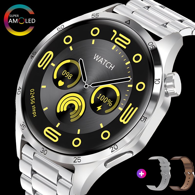 SACOSDING Smart watch GT4+ for men with altitude Barometer, Amoled screen, heart rate blood pressure sleep monitor, sports watch for Huawei iOS and Andriod WATCH4 - Image 1