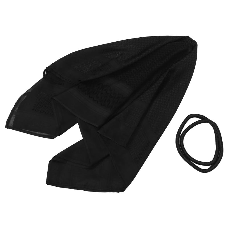 1 Set Dubai Arab Men Headscarf: Comfortable Breathable Muslim Headwear for Desert Climate Cultural Respect - Daily Wear Headwear - Image 3